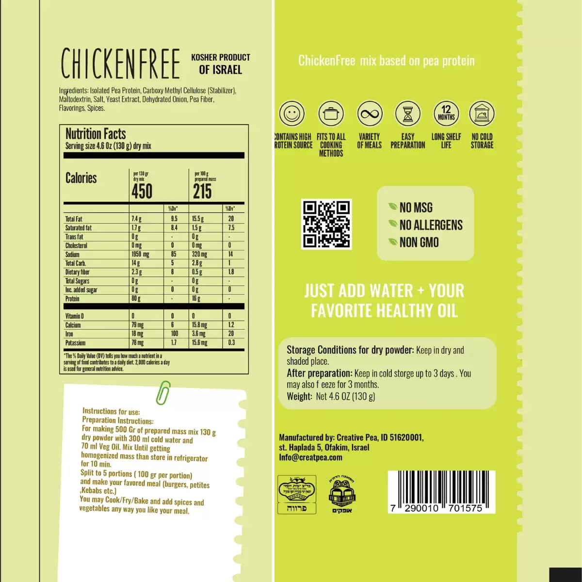 Plant-Based Meat: Vegan Chicken Substitute Made from Pea Protein – High-Protein, Keto-Friendly, Gluten-Free, Dairy-Free & Sustainable Vegan Seafood Alternative