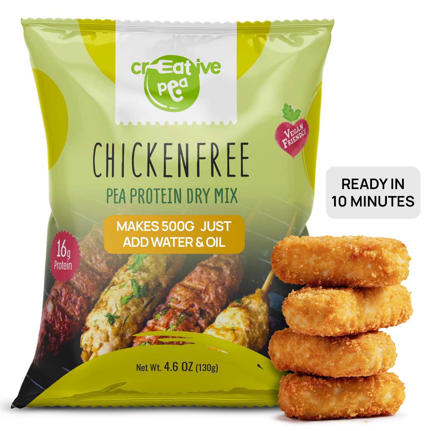 Creative Pea Plant Based Chicken Meat Substitute From Pea Protein Chickenfree, 1 Count