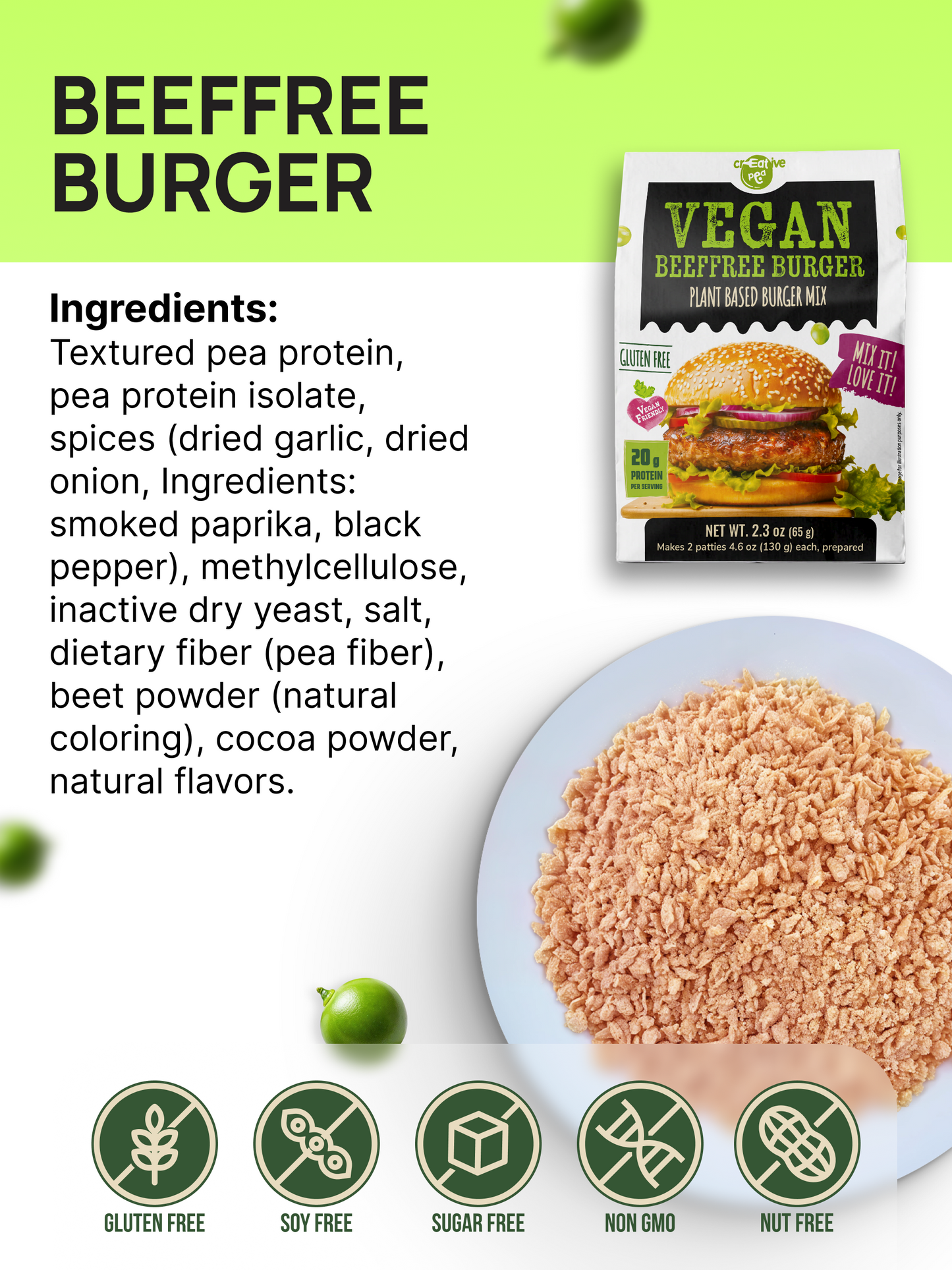 Burger Pea Protein Mix - 4 Pack