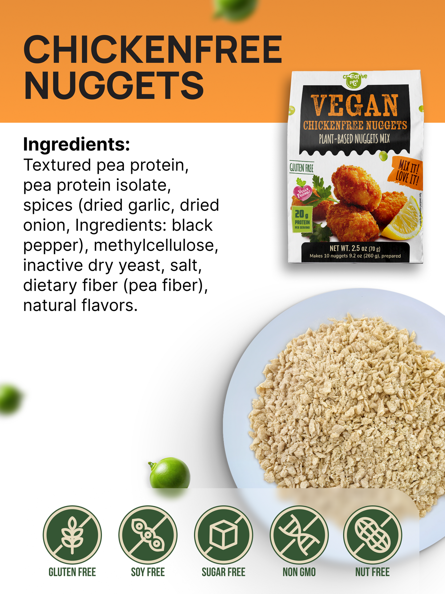 Chicken Nuggets Pea Protein Mix - 4 Pack