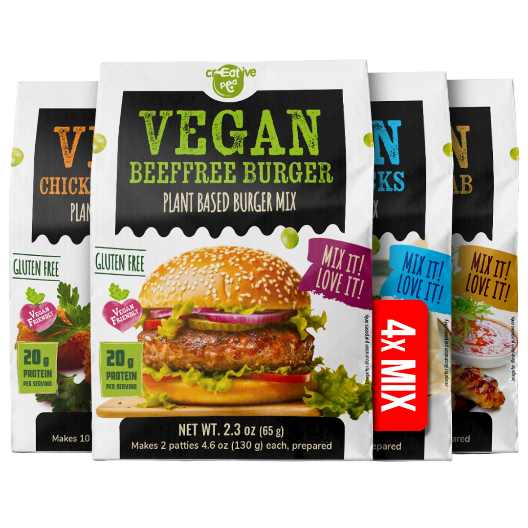 Variety - Burger | Kebab | Nuggets | Fishless Sticks - 4 Packs