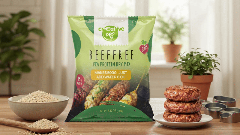 Plant-Based Meat: Vegan Beef Substitute Made from Pea Protein – High-Protein, Keto-Friendly, Gluten-Free, Dairy-Free & Sustainable Vegan Seafood Alternative