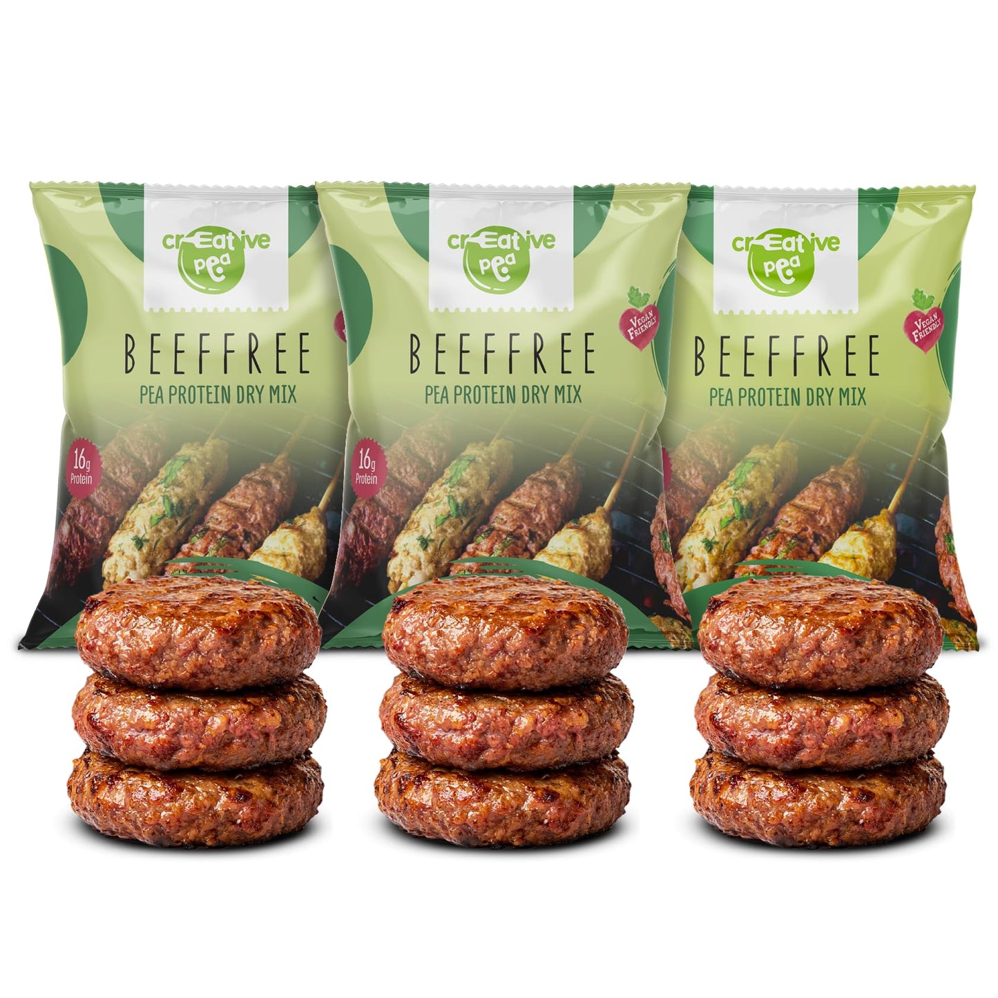 Plant-Based Meat: Vegan Beef Substitute – High-Protein, Keto-Friendly, Pea Protein-Based, Beef-Free Vegan Meat Alternative – Gluten-Free (Pack of 3)