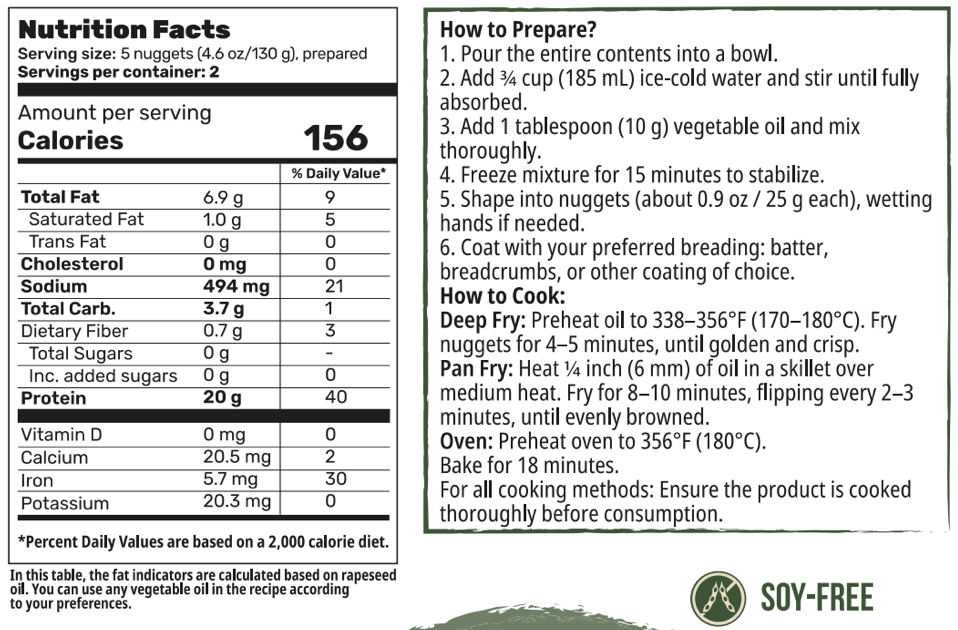 Chicken Nuggets Pea Protein Mix - 4 Pack