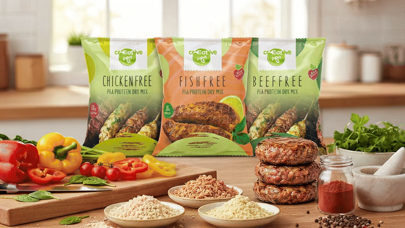 Plant-Based Meat: Vegan Fish, Chicken & Beef Substitute – High-Protein, Keto, Gluten-Free, Vegan Meat Alternative Made from Pea Protein, Pack of 3 (Fish-Chicken-Beef)