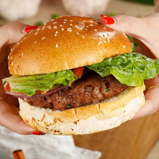 A perfect vegan BeefFree burger!