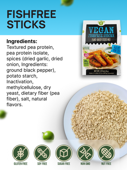 Fishless Sticks Pea Protein Mix - 4 Pack
