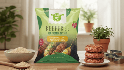 Plant-Based Meat: Vegan Beef Substitute Made from Pea Protein – High-Protein, Keto-Friendly, Gluten-Free, Dairy-Free & Sustainable Vegan Seafood Alternative