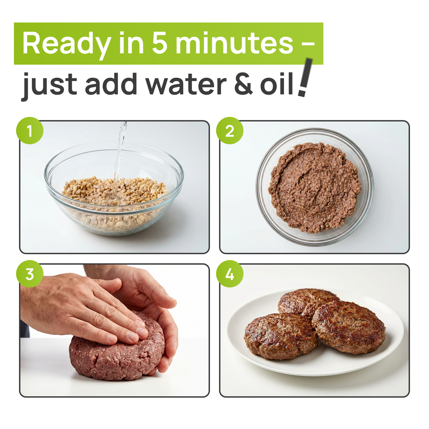 Creative Pea vegan beef-substitute how to prepare