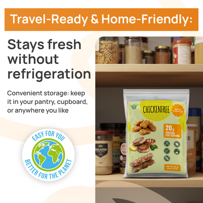 Creative Pea vegan pea-protein chicken substitute storage information