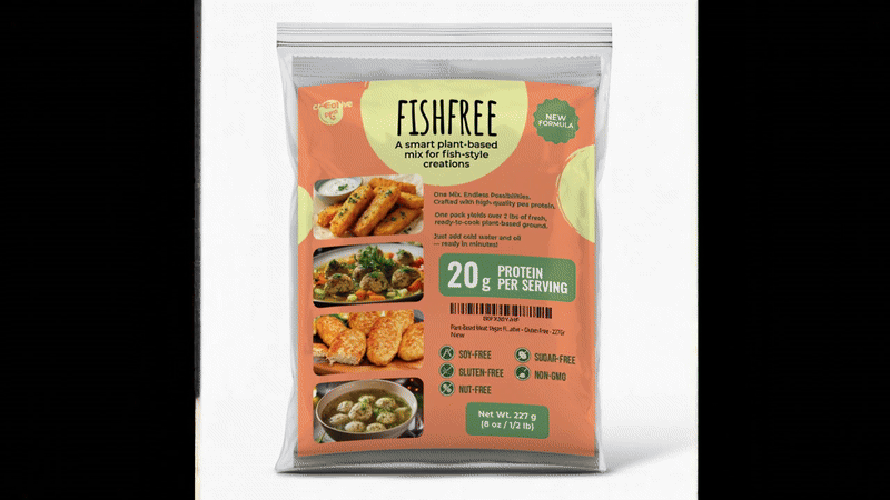 Creative Pea vegan pea-protein fish substitute gif