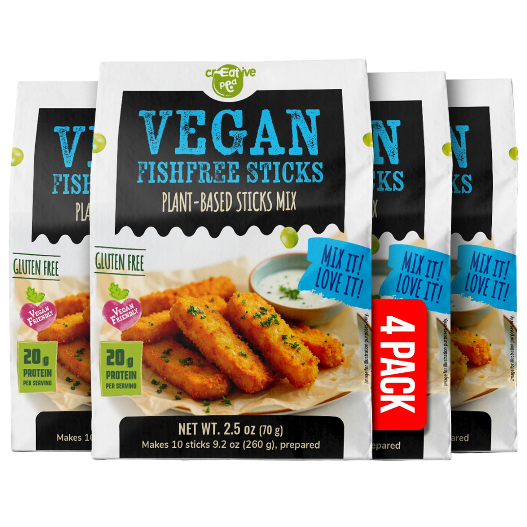 Creative Pea Fishless Sticks Pea Protein Mix 4-pack front view