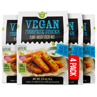 Creative Pea Fishless Sticks Pea Protein Mix 4-pack front view