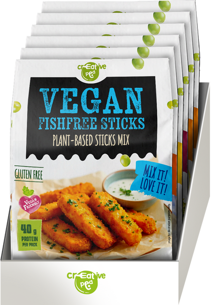 Creative Pea Fishless Sticks Pea Protein Display 8 count