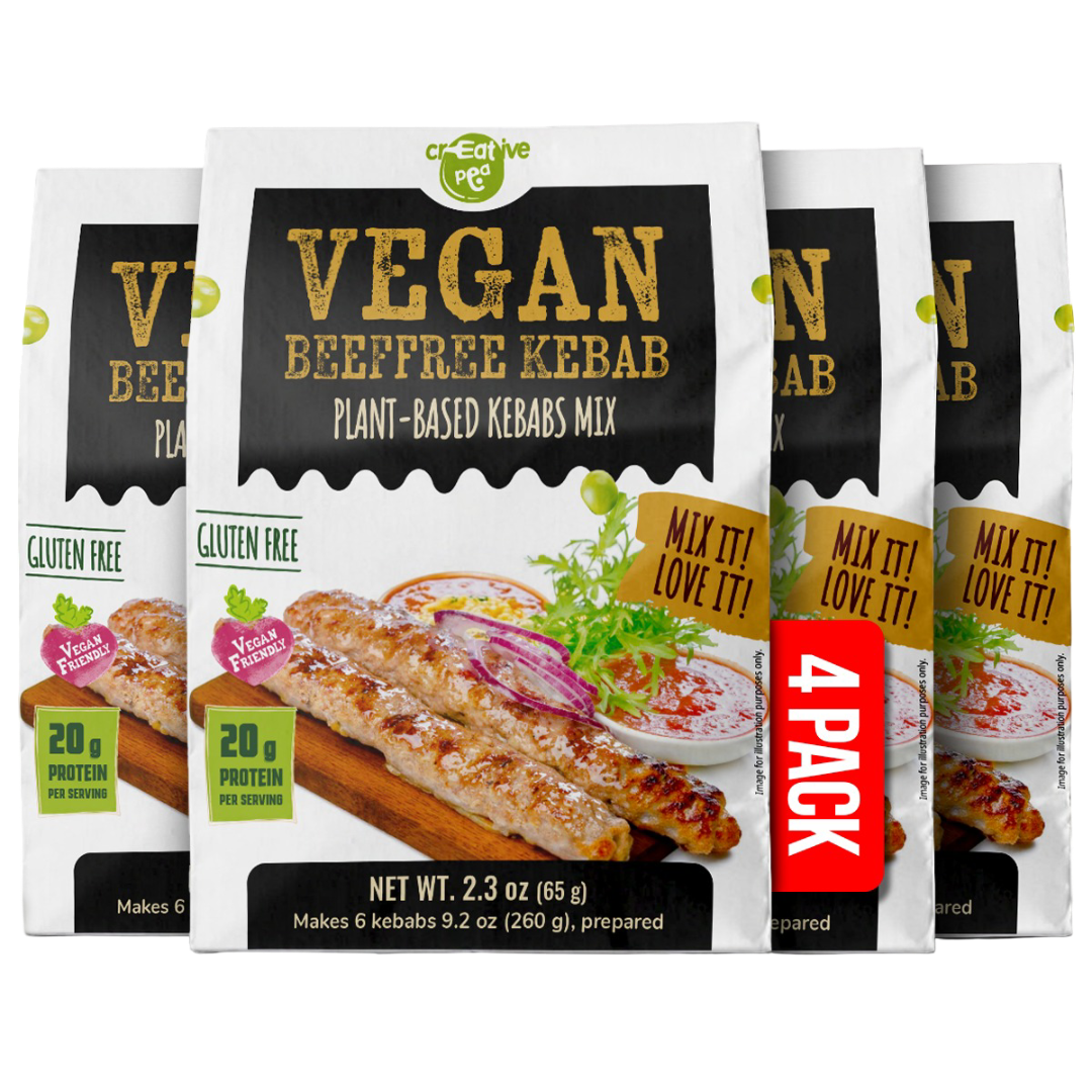 Creative Pea Beef Kebab Pea Protein Mix 4-pack front view