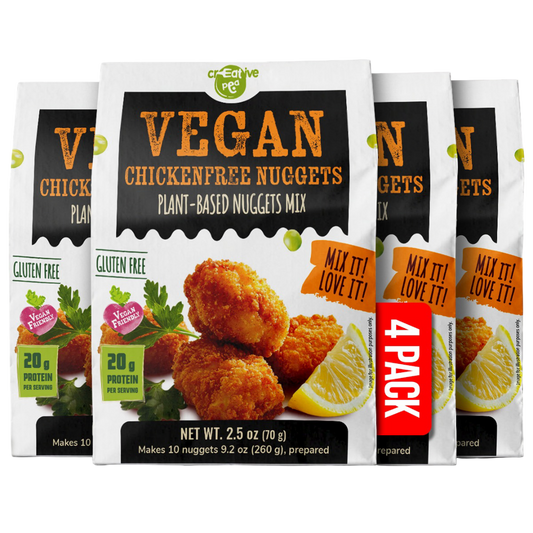 Creative Pea vegan chicken-free nuggets mix 4 pack front view