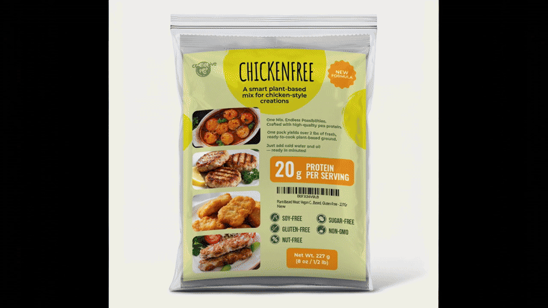 Creative Pea vegan pea-protein chicken substitute gif