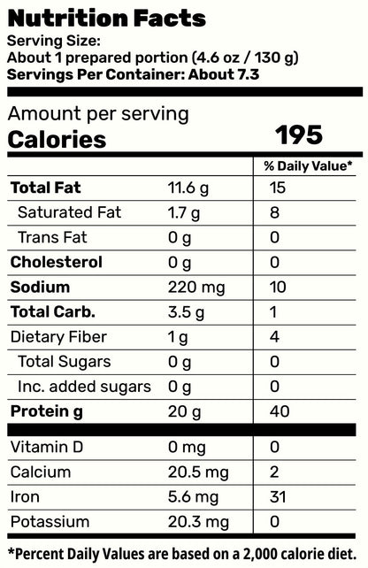 Vegan Chicken Plant Based Meat (New Improved Blend, 227g) – High-Protein Pea Protein, Keto-Friendly, Gluten-Free & Sustainable - 1 Pack