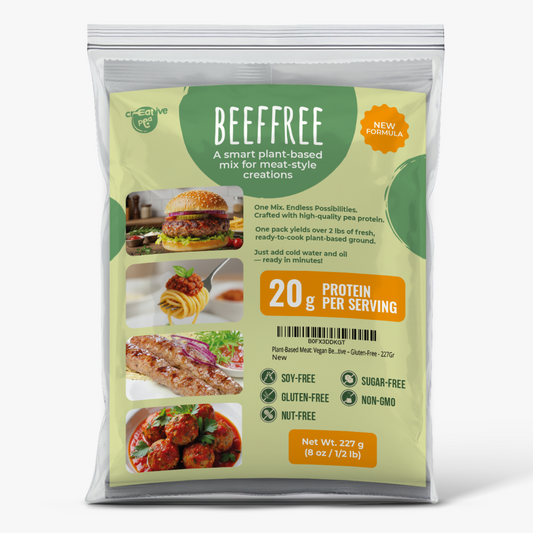Vegan Beef Plant Based Meat (New Improved Blend, 227g) – High-Protein Pea Protein, Keto-Friendly, Gluten-Free & Sustainable - 1 Pack