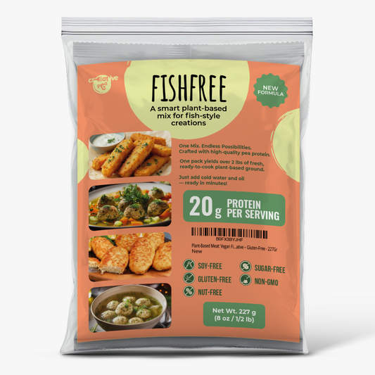 Vegan Fish Plant Based Meat (New Improved Blend, 227g) – High-Protein Pea Protein, Keto-Friendly, Gluten-Free & Sustainable - 1 Pack